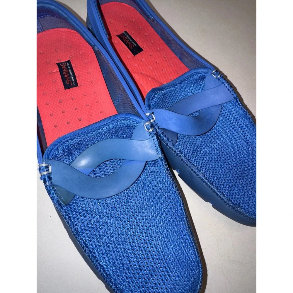 Swims Men's Penny Loafers Blue Boat Slip On Water Resistant Mesh Shoes Size 10